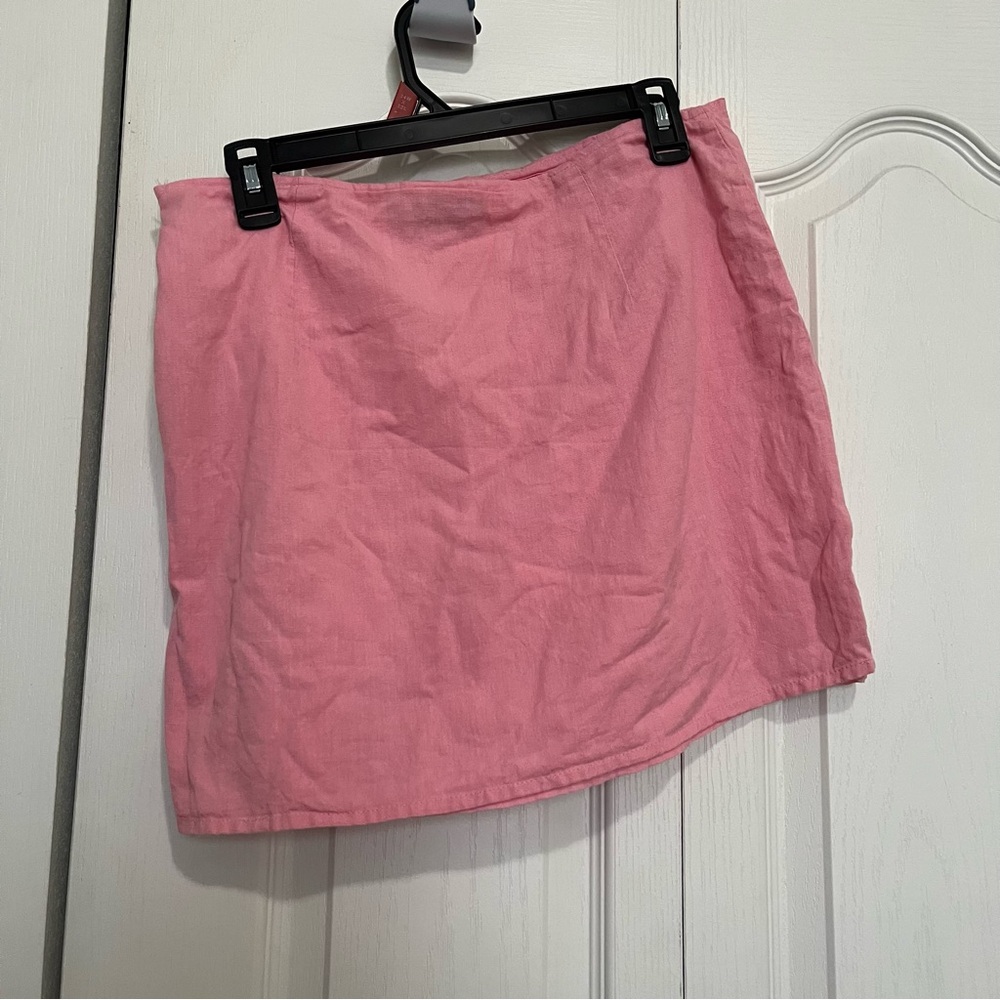 Linen Pink Mini Skirt (Box B) - Picture 5 of 5